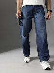 Men Smart Mid-Rise Light Fade Pure Cotton Baggy Jeans