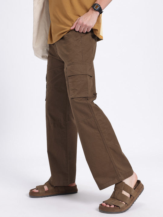 Men Relaxed Fit Cargo Trousers