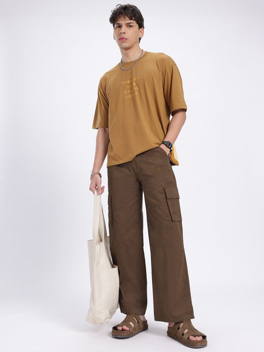 Men Relaxed Fit Cargo Trousers