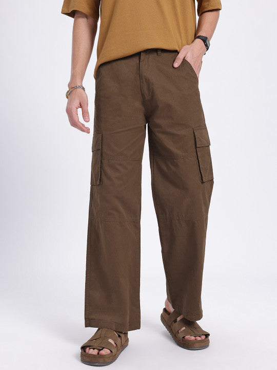 Men Relaxed Fit Cargo Trousers