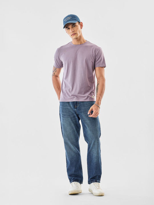 Men Blue Mid-Rise Baggy Jeans