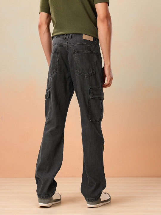Men Straight Fit Mid-Rise Pure Cotton Jeans
