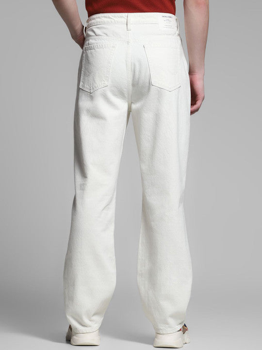 Men Wide Leg High-Rise Highly Distressed Jeans