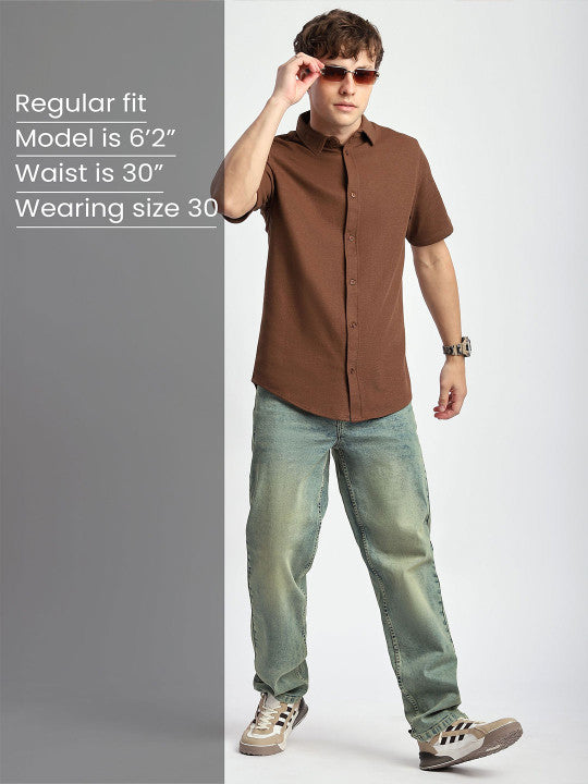 Men Original Relexed Fit Mid-Rise Clean Look Stretchable Jeans